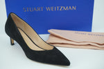 Stuart Weitzman Anny 75MM Black Suede Pointy Toe Pumps Size 6 AA Narrow $398