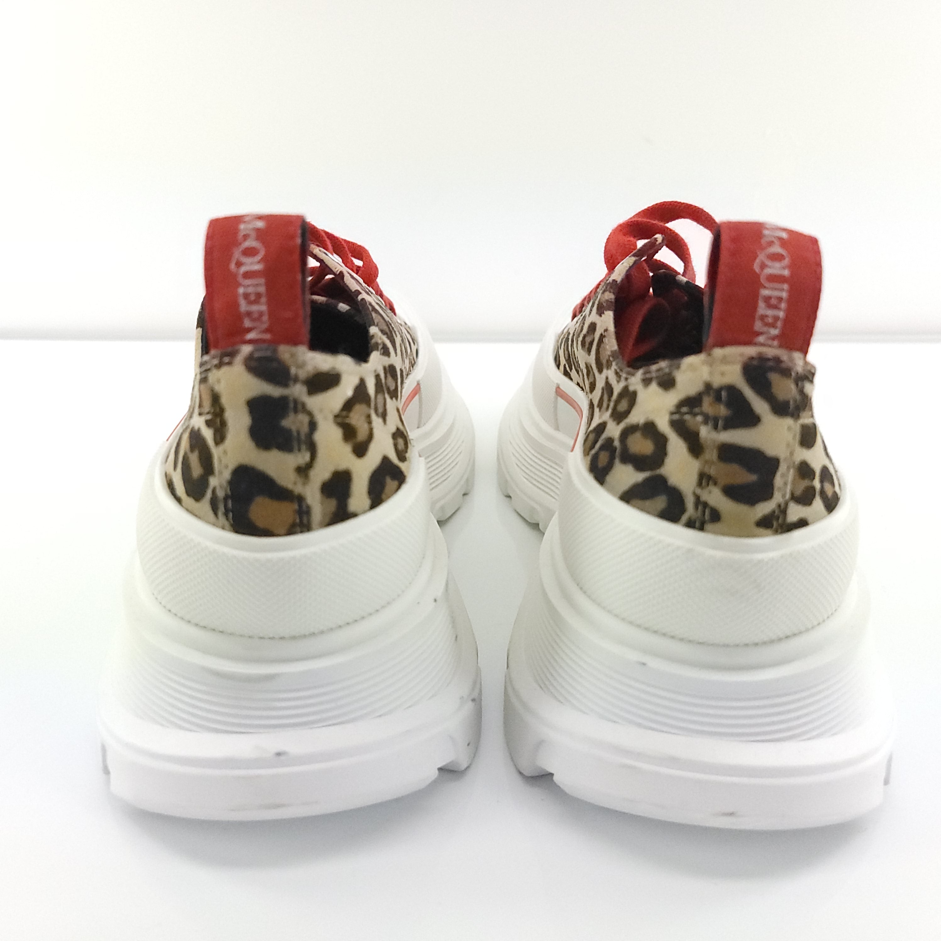 Alexander McQueen Tread Slick Sneaker Multi Canvas Size 8 Womens Animal Print