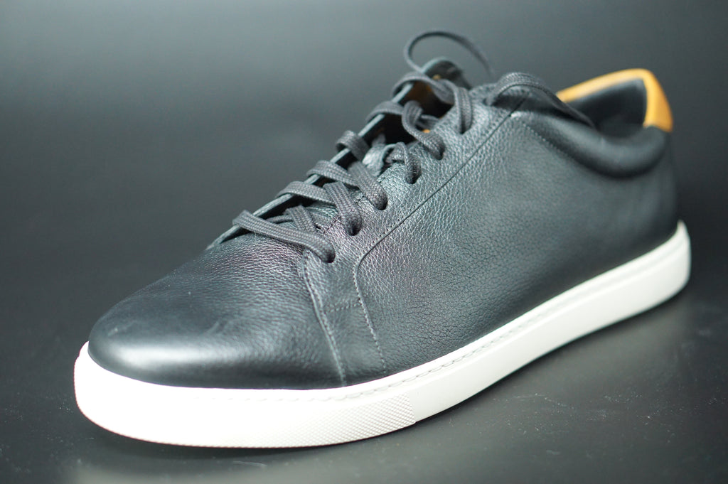 Allen Edmonds Courtside Black Leather Lace up Sneaker Shoe SZ 11.5 3E Wide New