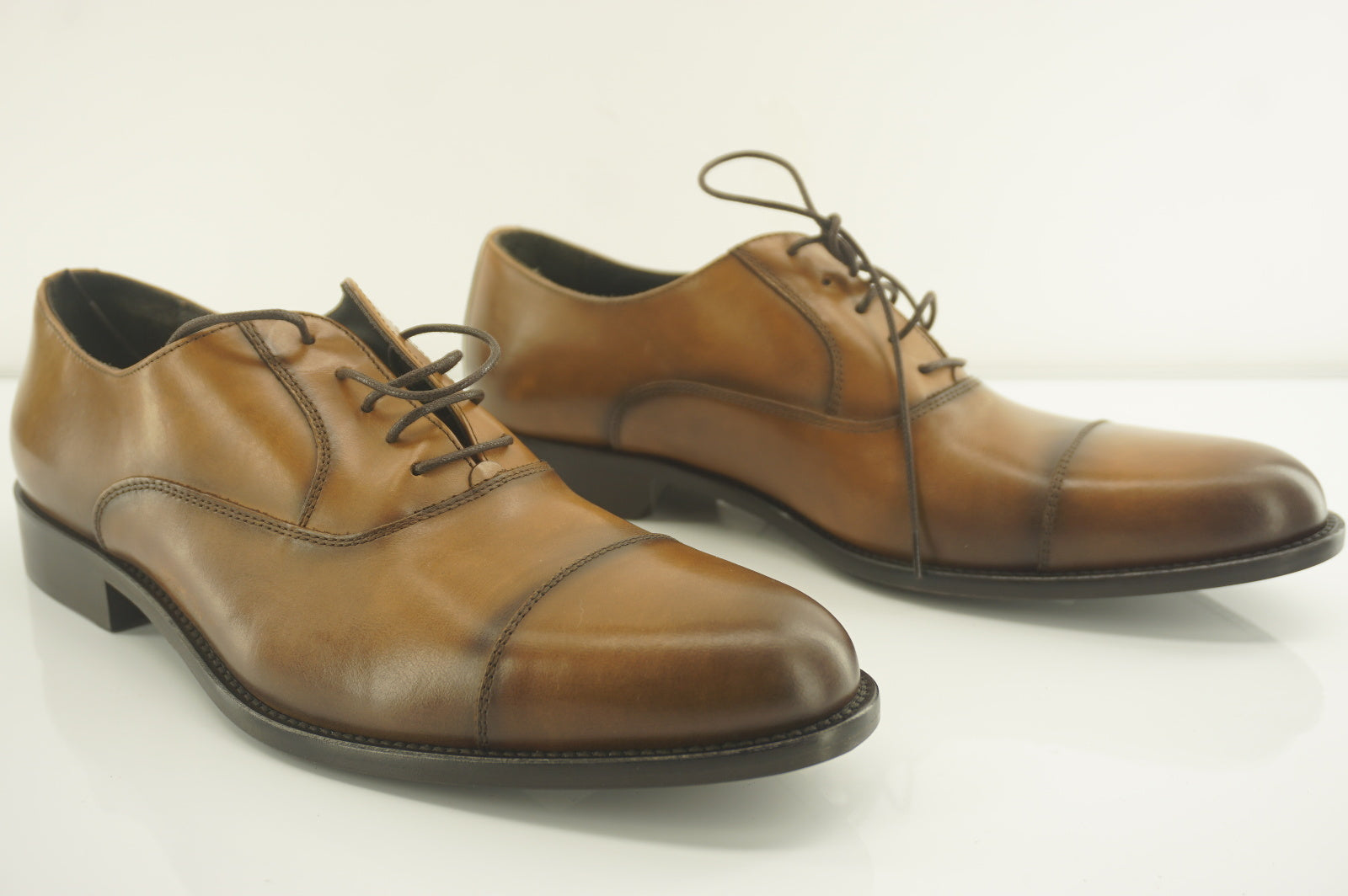 To Boot New York Caufield Men's Brown Leather Cap Toe Oxfords Size 11.5 D $395