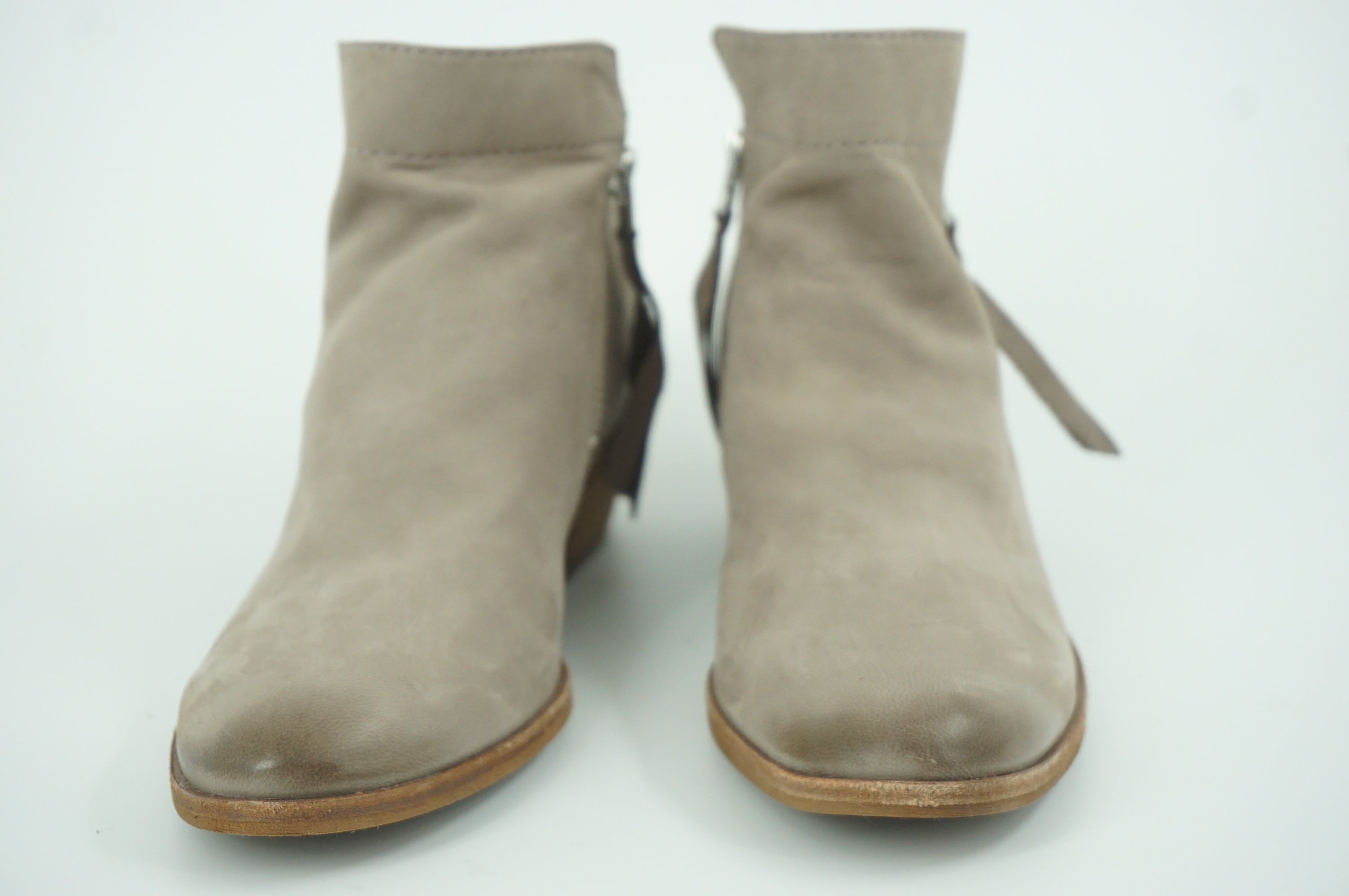 Sam Edelman Packer Zip Taupe Suede ankle booties size 6.5 New $130