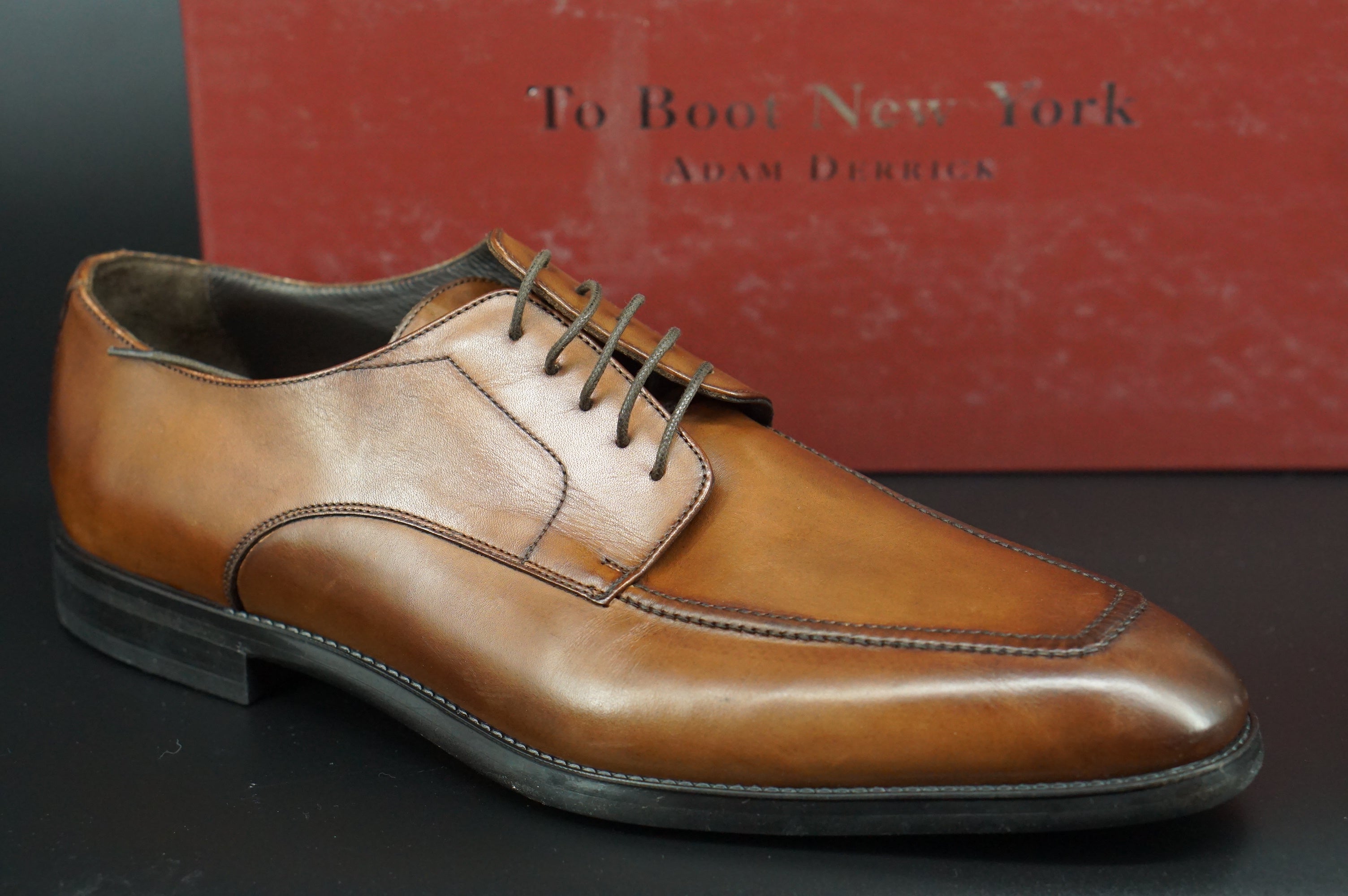 To Boot New York Aldo Apron Toe Brown Leather Derby Oxfords Size 10.5 New $395