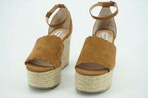 Steve Madden Show Scalloped Espadrille Wedge Sandals size 5 $90 Womens