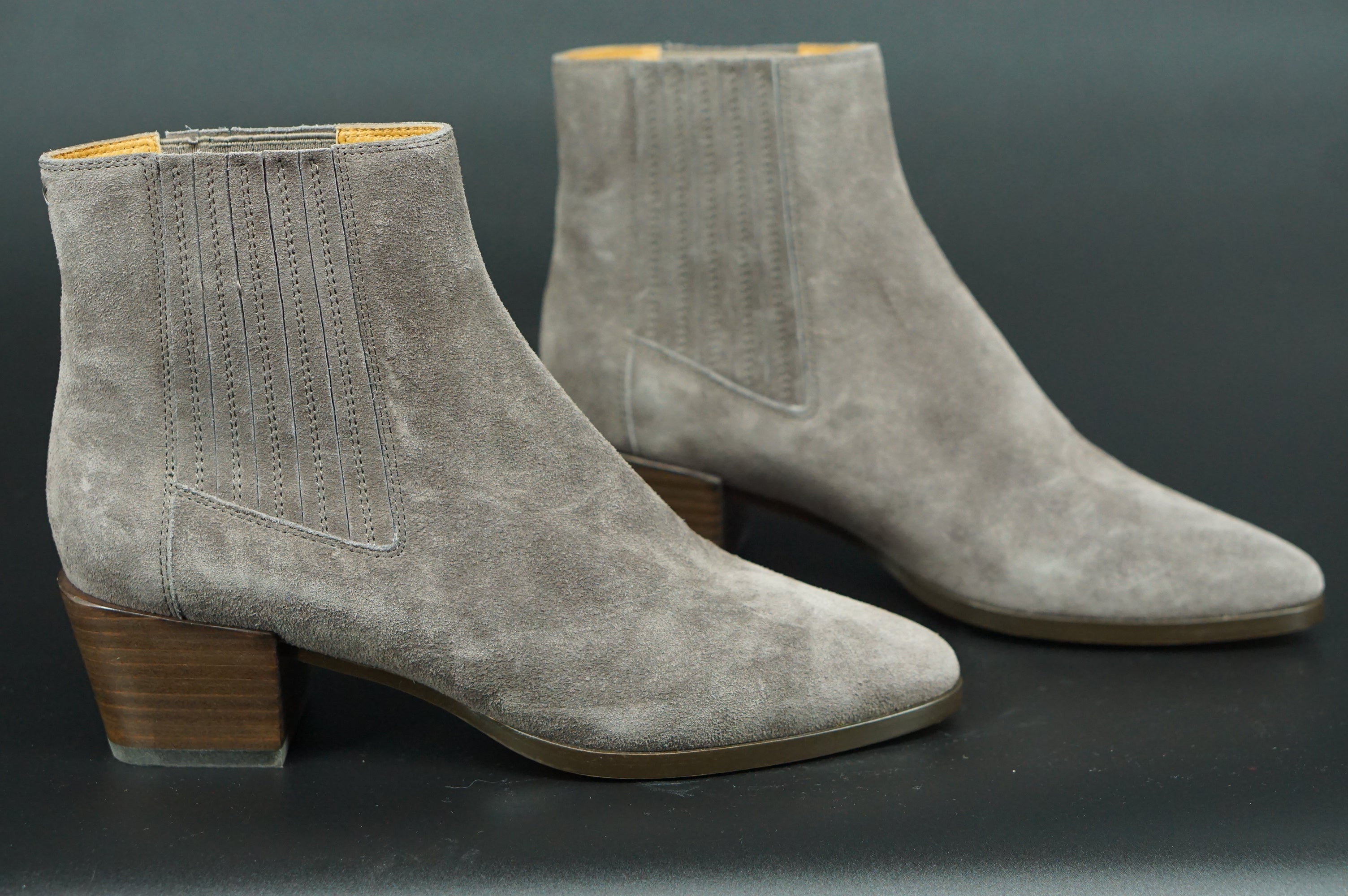 Rag & Bone Rover Almond Toe suede High Heel Ankle Boots SZ 37 New $395