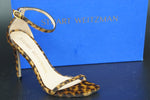 Stuart Weitzman Nudistcurve 100 Cheetah Hair Ankle Strappy Sandals Size 6 $695
