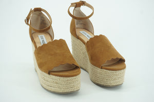 Steve Madden Show Scalloped Espadrille Wedge Sandals size 5 $90 Womens