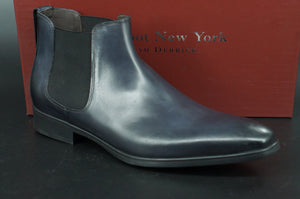 To Boot New York Carmello Blue Leather Chelsea Ankle Boots SZ 11 New $475