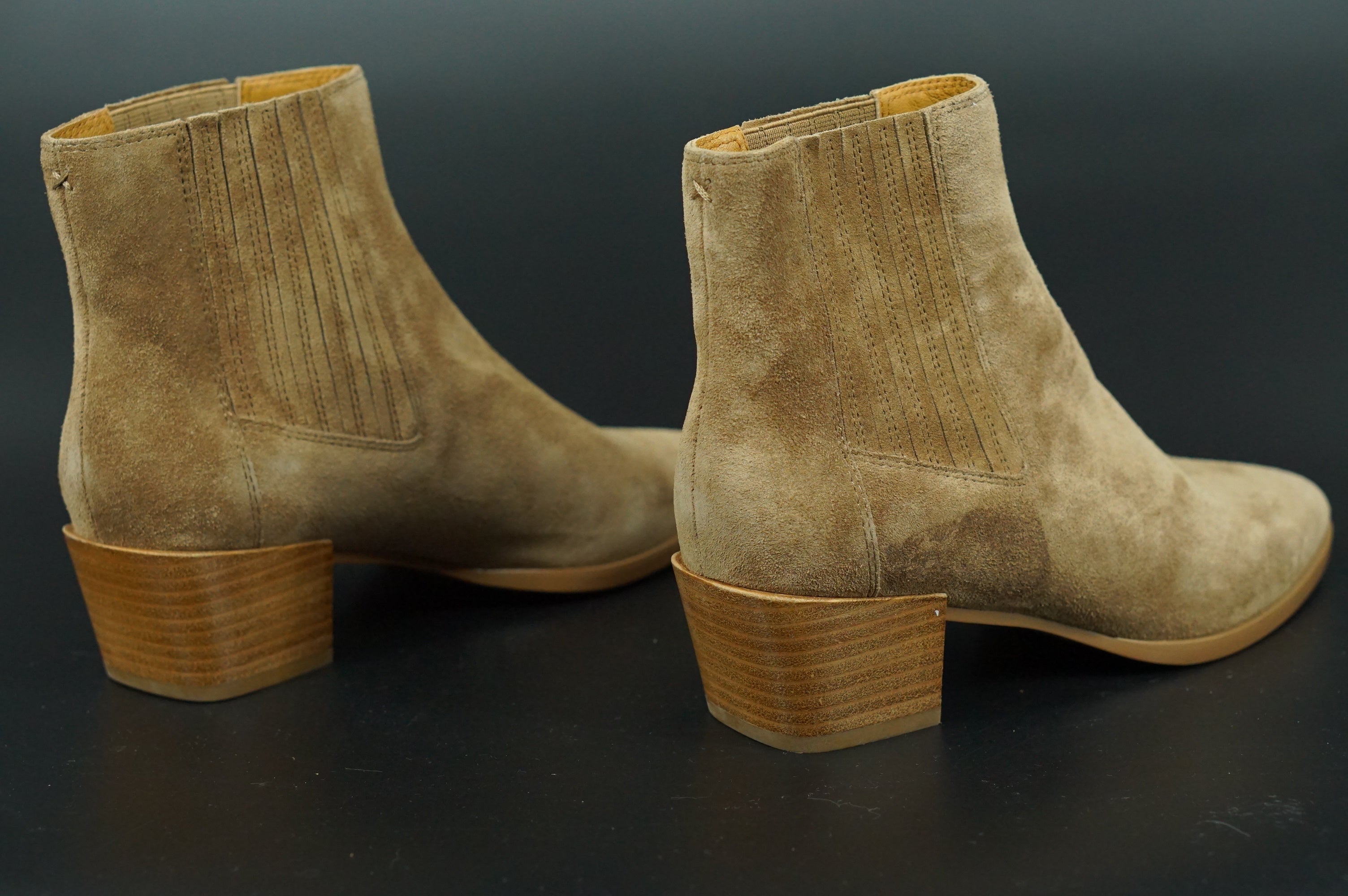 Rag & Bone ICONS Rover Chelsea Boot Sz 38 Stretch $395 Camel Suede Ankle