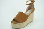 Steve Madden Show Scalloped Espadrille Wedge Sandals size 5 $90 Womens