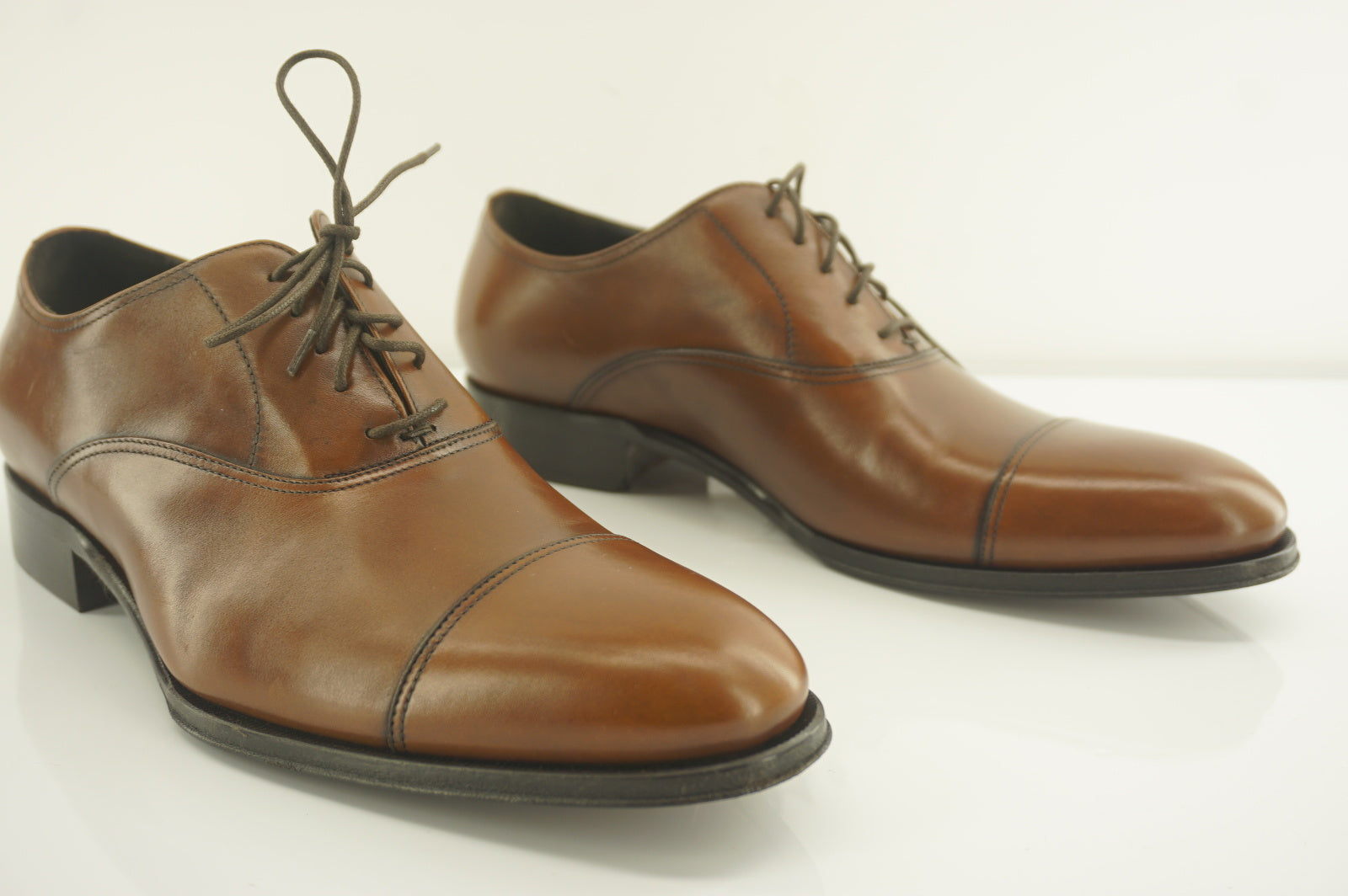 To Boot New York Brandon Brown Leather Oxford Shoes SZ 8.5 NIB $395 Adam Derrick