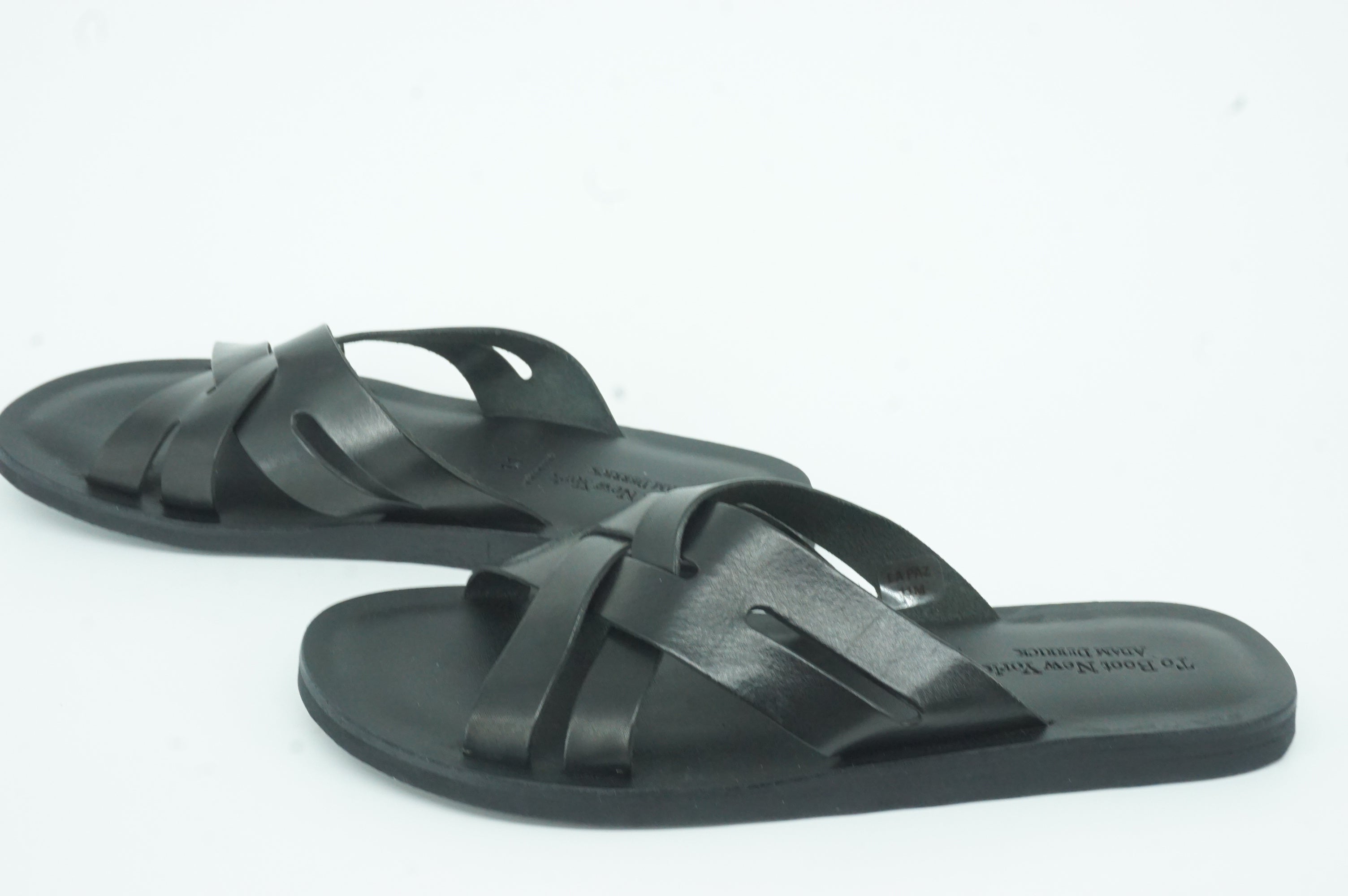To Boot New York Black LeatherLa Paz Flip Flop Men Sandals Size 11 $225 Flat