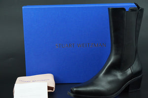 Stuart Weitzman Miley Chesea Black Ankle Boots Size 7.5 NEW $595 western