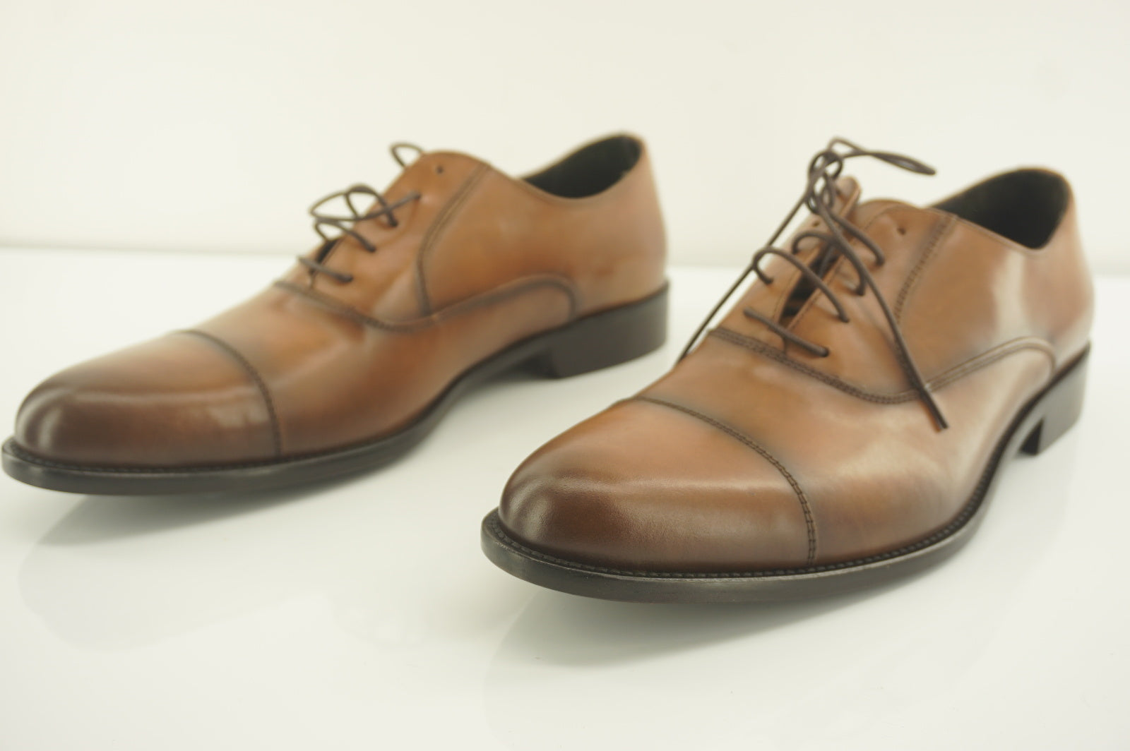 To Boot New York Caufield Men's Brown Leather Cap Toe Oxfords Size 11.5 D $395