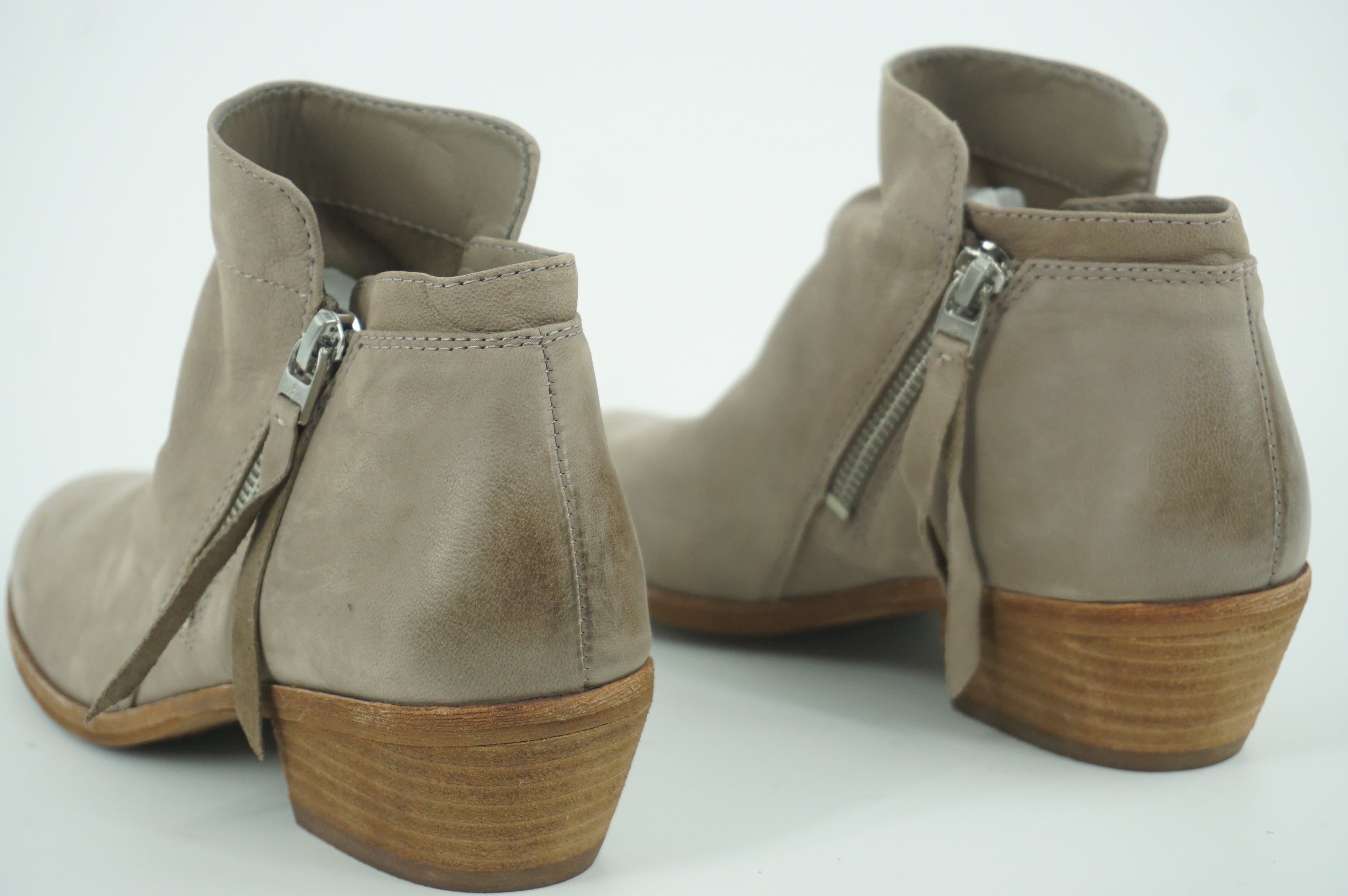 Sam Edelman Packer Zip Taupe Suede ankle booties size 6.5 New $130