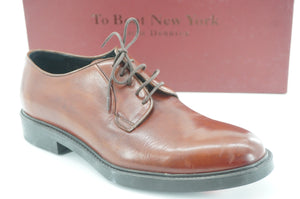 To Boot New York Brown Leather Fiano Plain Toe Oxford Derby SZ 9 NIB $395