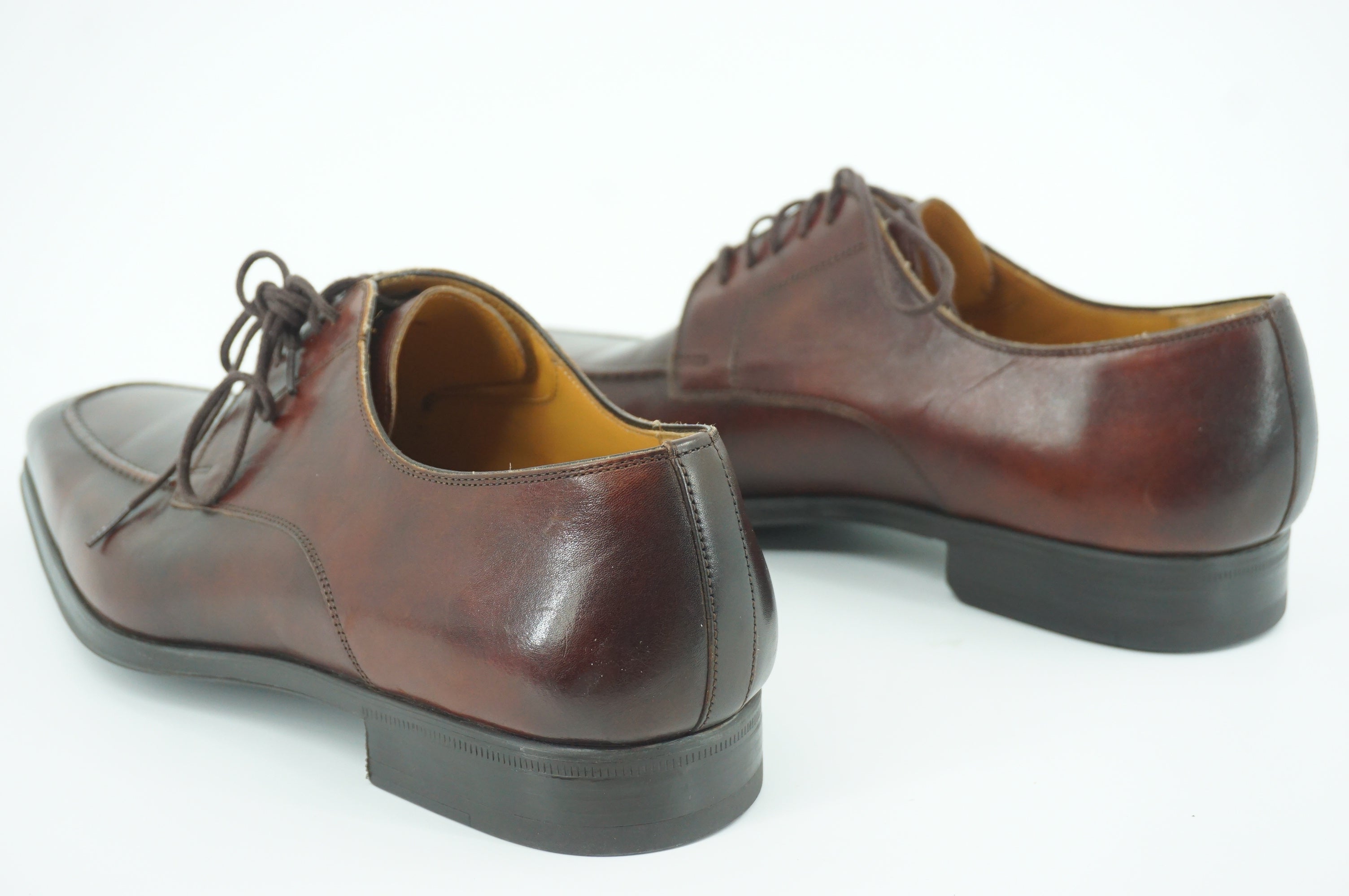 Magnanni Waro Apron Toe Oxford Derby Dress Shoes Size 8 Brown $395