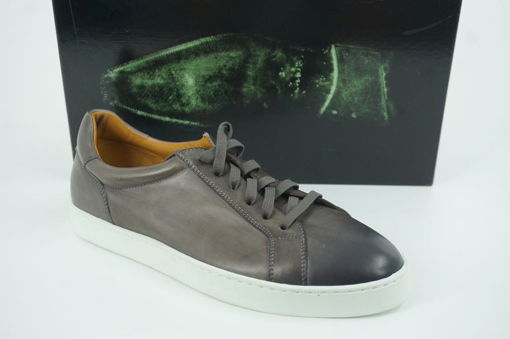 Magnanni Costa Lo Retro Sneaker SZ 9 US / 42 NIB Logo Grey Leather Low Top