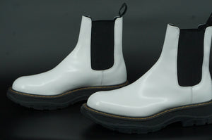 Alexander McQueen Rave Tread Leather Chelsea Ankle Boots SZ 11 44 $1190 NIB