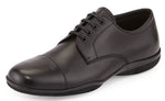 Prada Sport Black Leather Toblac Cap Toe Oxford Dress Shoes SZ 9E Wide New $670