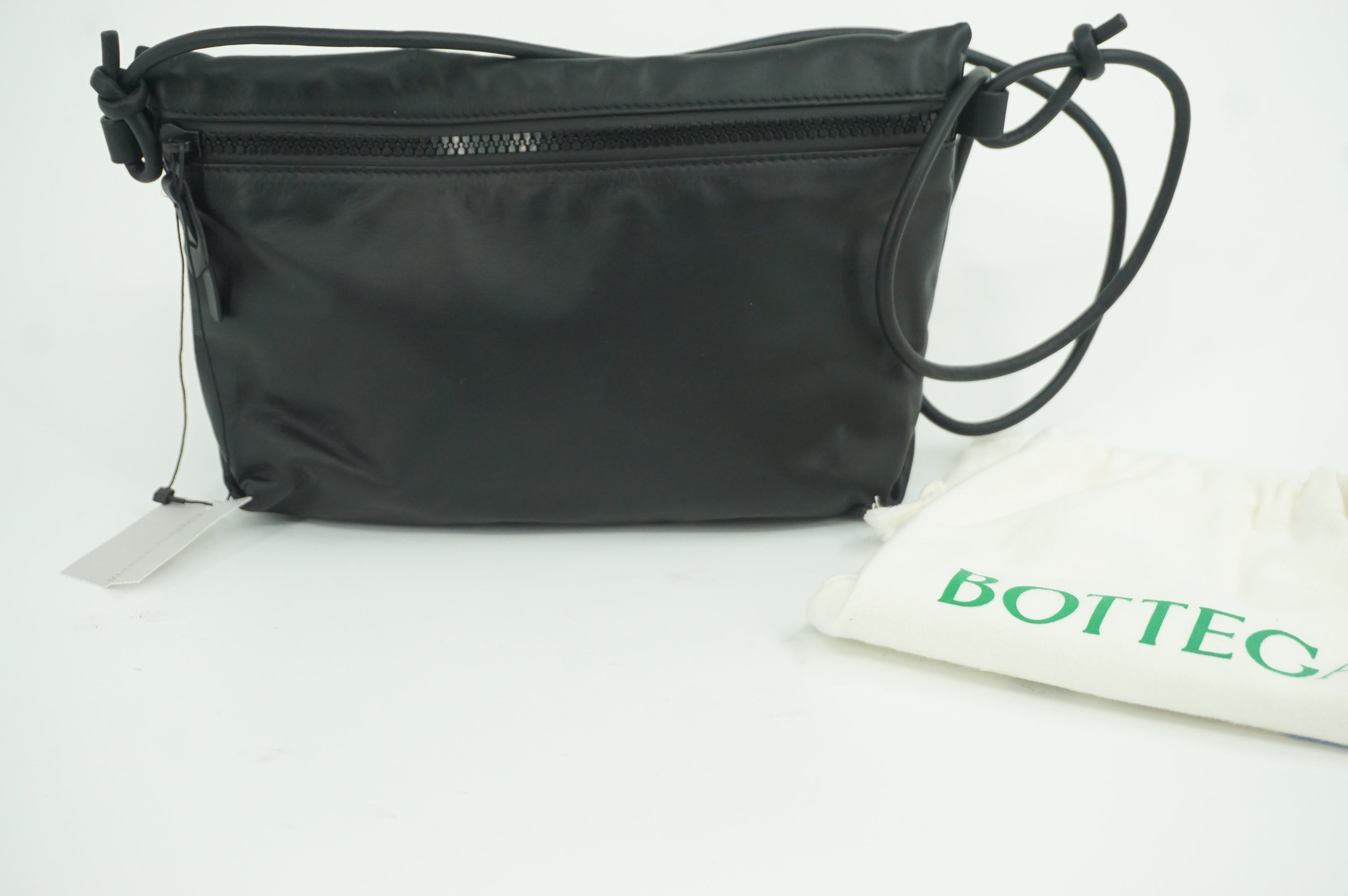 Bottega Veneta Hidrology Crossbody Bag Black Synthetic Leather Size Mini Mens Woven
