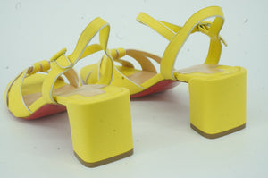 Christian Louboutin Leather Anjalili Leather Sandals SZ 38.5 NIB $945 Yellow