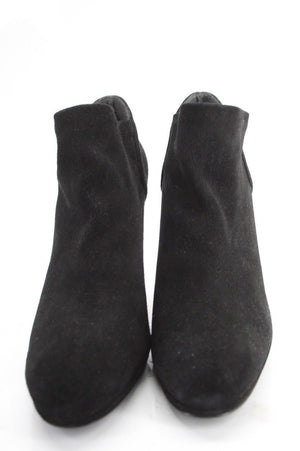 Stuart Weitzman Black Suede Bluster High Heel Ankle Boots Size 10 NEW $395