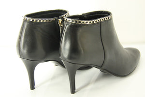 L.K. Bennett Dusty  Black Leather Size 7 Womens