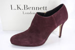 L.K. Bennett Suede Doris Short Platform Ankle Boots Size 40.5 10.5 New $395