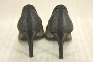 Stuart Weitzman Black Mesh Lace 'Laceola' Peep Toe Pumps Size 8 $360