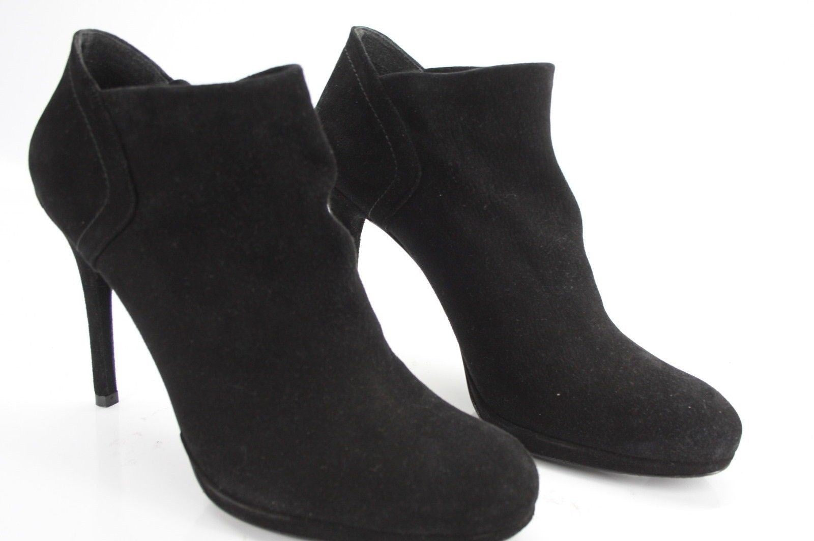 Stuart Weitzman Black Suede Bluster High Heel Ankle Boots Size 10 NEW $395