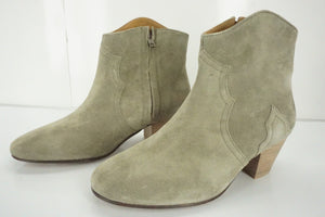 Isabel Marant Étoile Dicker Suede Ankle Booties Size 36 Heels $635 NIB western