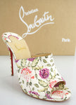 Christian Louboutin Floral Pigalle Pigamule Snakeskin Mule Size 38.5 New $1195