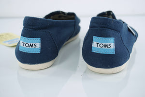 Toms Classic Canvas Womens Shoes Slip On Navy Blue Size 6 New