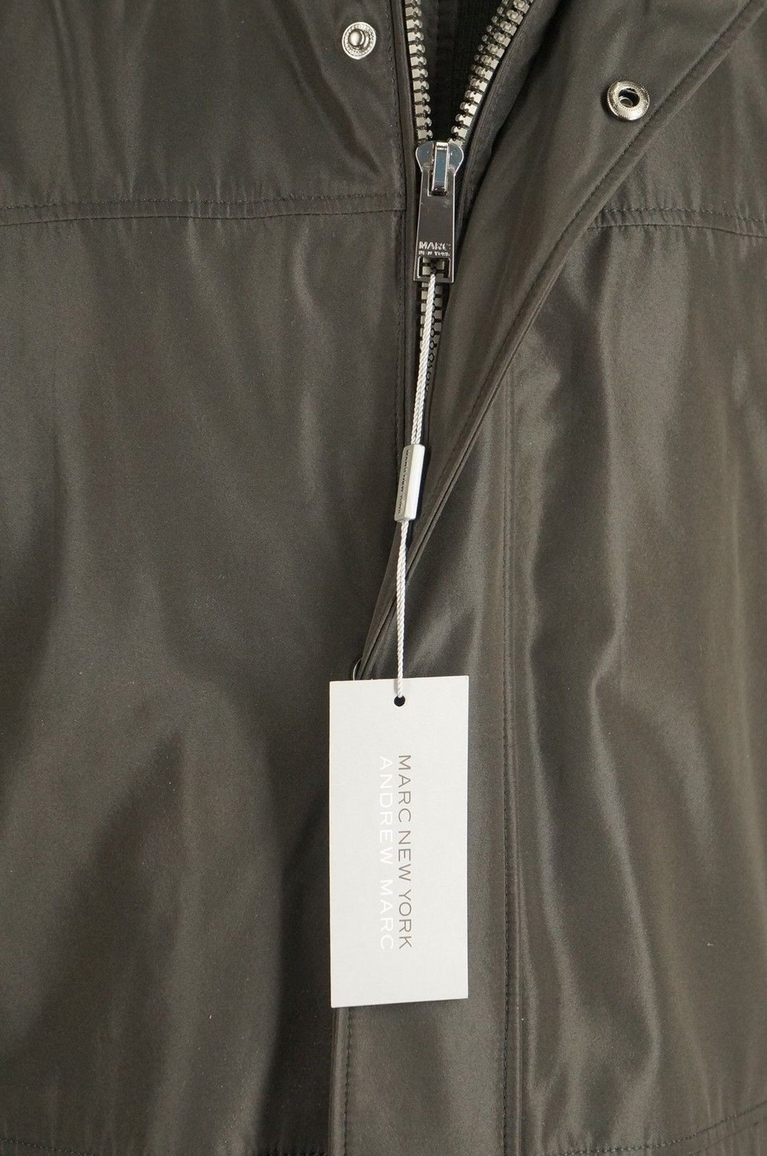 Marc New York by Andrew Black Nylon Branson Mens Rain Jacket Size Large $375 New