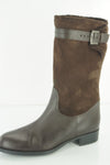 Tod's Brown Suede 'Gomma' Buckled Biker Boots Size 41 11 New $1095 womens