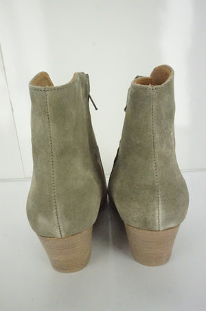 Isabel Marant Étoile Dicker Suede Ankle Booties Size 36 Heels $635 NIB western