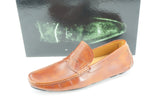 Magnanni Vance Penny Driving Loafers SZ 9 Cognac brown Leather $350