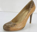 Stuart Weitzman Platswoon Natural Snake Platform Pumps size 8.5 New $350