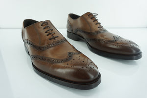 To Boot New York Brown Leather Bello Wingtip Brogue Oxfords size 9.5 NIB $425