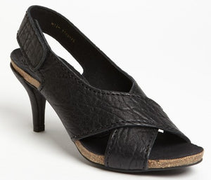 Pedro Garcia Black Leather 'Maggie' Wide Strap Sandals Size 41.5 11.5 New $430