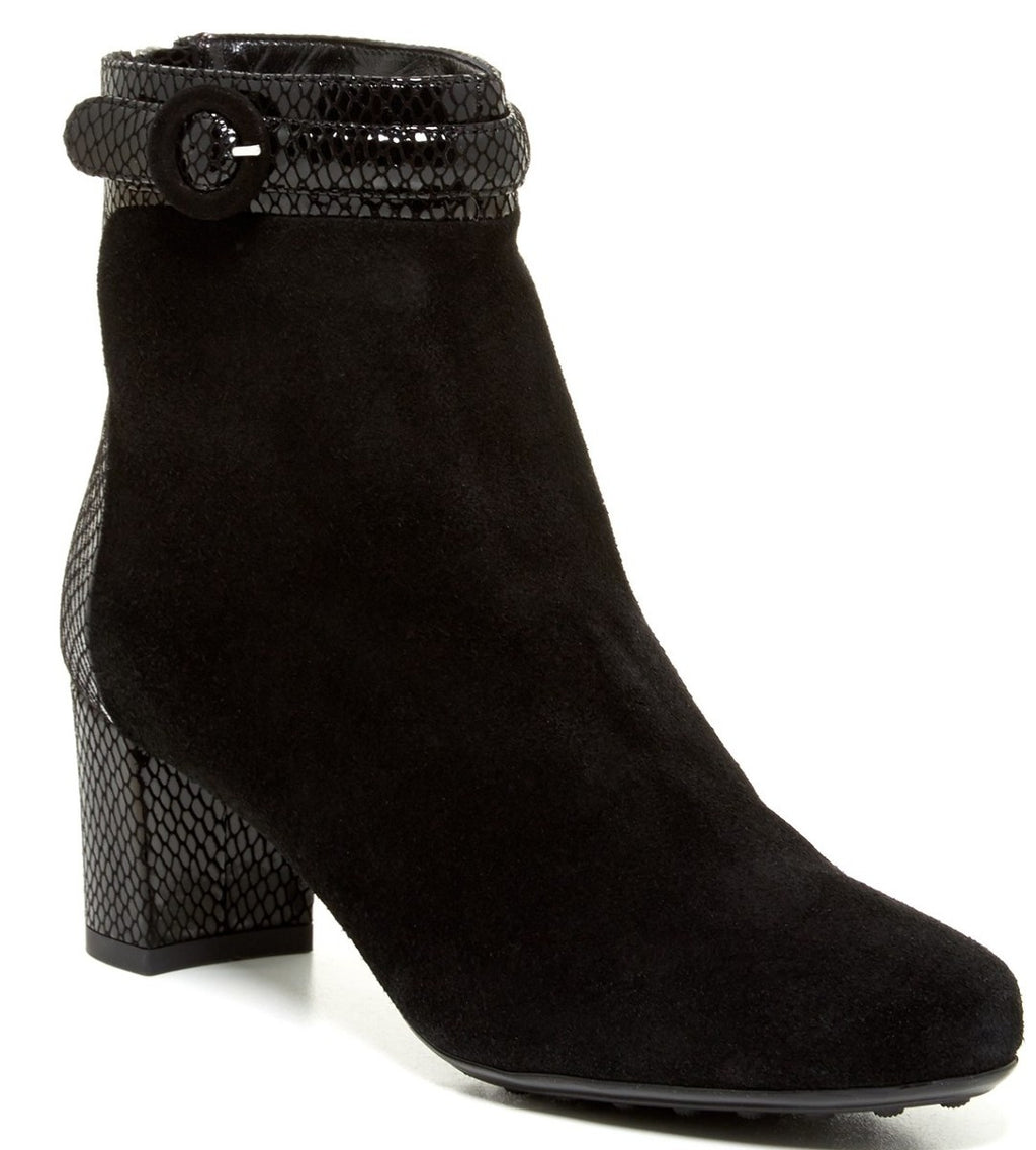 Aquatalia by Marvin K Takeout Black Suede Ankle Boots Size 10 NIB $475 High Heel