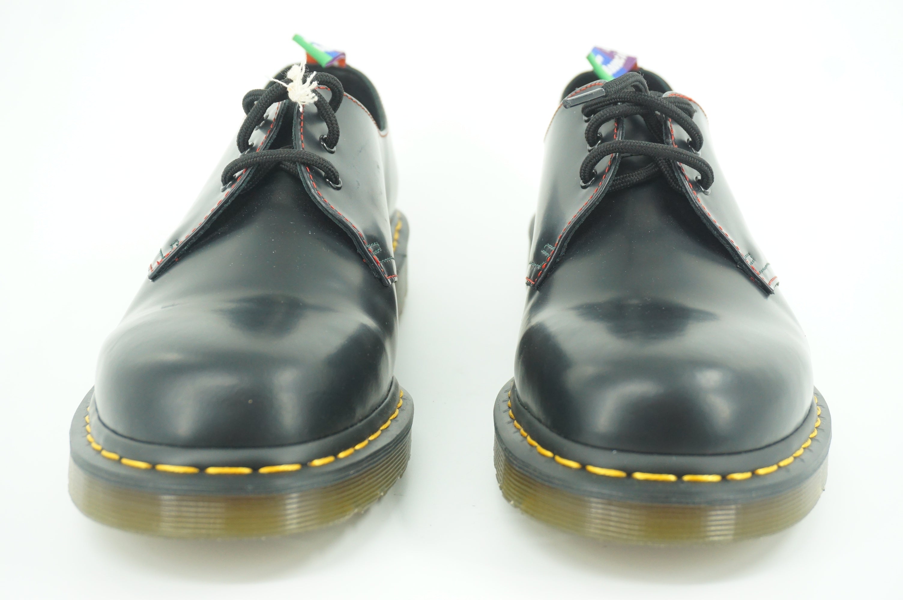 Doc Martens 1461 For Pride combat shoes size 12 laces black biker LBGTQ New
