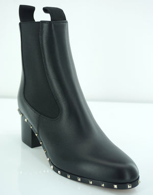 Valentino Beatle Chelsea RockStud Ankle Boot Size 35 Pointy Biker NIB $1375