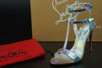 Christian Louboutin Mara 100 Iridescent Gradient Sandals Size 37 T Strap Ankle