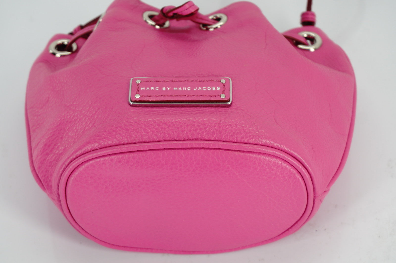Marc Jacobs Pink Leather Too Hot to Handle Mini Drawstring Crossbody Bag New by