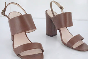 Kate Spade New York Brown Leather Irvine Ankle Strap Sandals Size 5 New Heels Sz