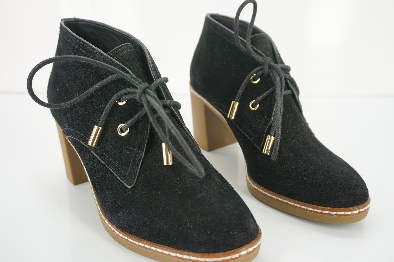Tory Burch Black Suede 'Hilary' Desert Ankle Boots size 5.5 NIB l $375