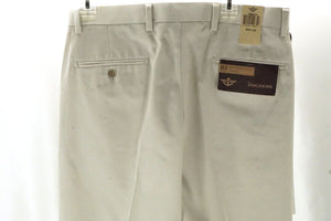 Dockers Stone Khaki Cotton No-Iron Slim Fit Flat Front Pants size 34 x 32 L NWT