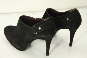 Stuart Weitzman Black Suede 'The Coverall' Platform Ankle Booties size 8 $470