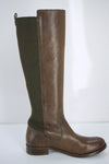 FRYE Molly Gore Tall Brown Leather stretch Riding Boots size 5.5 New $418